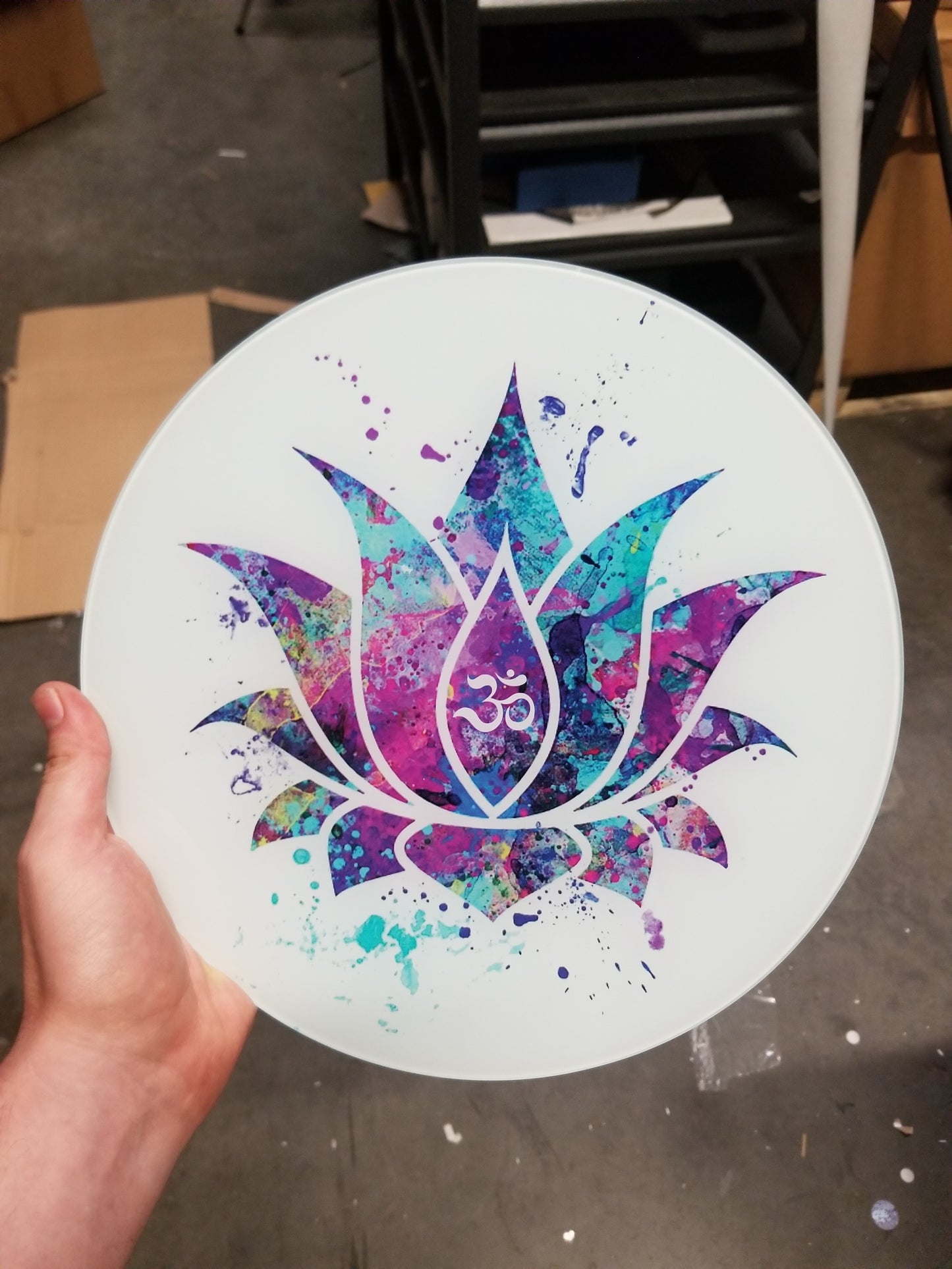 11x11 Circle Glass Print